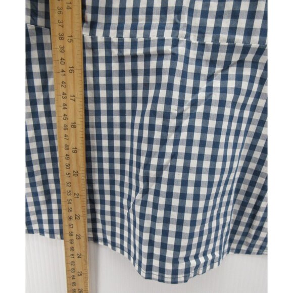 J crew Top XS Universal Standard Blouse Poplin Gingham Plaid Preppy * - Picture 4 of 11